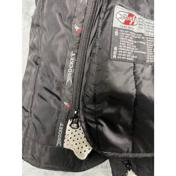 Joe Rocket Men's Black Motorcycle Racing Jacket w/ Armor Size Large - Picture 14 of 16
